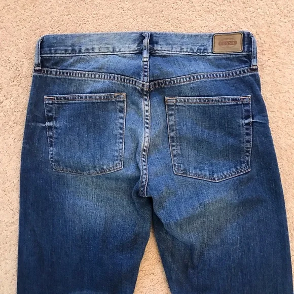 Fossil Denim Blue Jeans Women Size 2 Waist 25 True Boyfriend Button Fly Low Rise - Picture 6 of 12